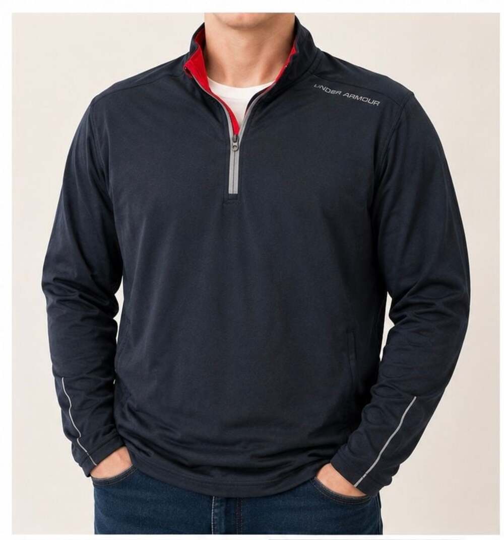 Under Armour UA Storm Quarter Zip Pullover Jacket Navy Black Size Large